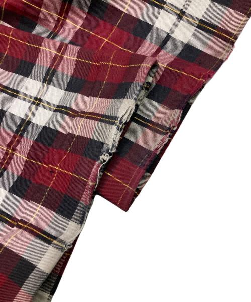 WRIGHT（ライト）WRIGHT (ライト) 70sフレアチェックパンツ レッド サイズ:-の古着・服飾アイテム