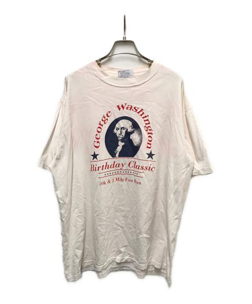 ALL SPORT（オールスポーツ）ALL SPORT (オールスポーツ) 偉人プリントTシャツ ピンク サイズ:XLの古着・服飾アイテム