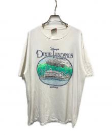 DISNEY（ディズニ―）の古着「90s DIXIE LANDINGS ホテルプリントTシャツ」｜ホワイト