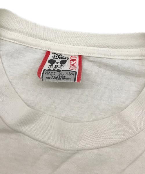 DISNEY（ディズニ―）Disney (ディズニ―) 90s DIXIE LANDINGS ホテルプリントTシャツ ホワイト サイズ:XLの古着・服飾アイテム