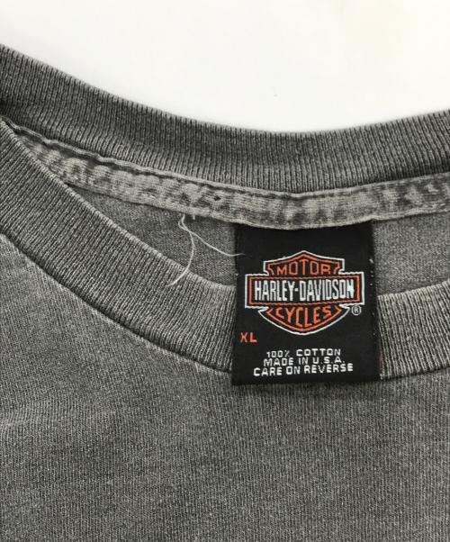 HARLEY-DAVIDSON（ハーレーダビッドソン）HARLEY-DAVIDSON (ハーレーダビッドソン) イーグルプリントTシャツ グレー サイズ:ＸＬの古着・服飾アイテム