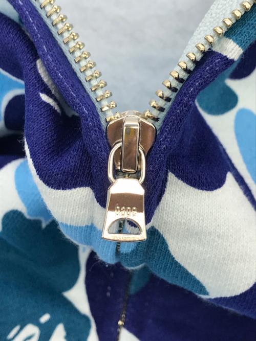 A BATHING APE（アベイシングエイプ）A BATHING APE (アベイシングエイプ) ABC CAMO CRYSTAL STONE SHARK FULL ZIP HOODIE ブルー サイズ:Mの古着・服飾アイテム