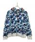 A BATHING APE（アベイシングエイプ）の古着「ABC CAMO CRYSTAL STONE SHARK FULL ZIP HOODIE」｜ブルー