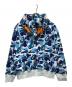 A BATHING APE (アベイシングエイプ) ABC CAMO CRYSTAL STONE SHARK FULL ZIP HOODIE ブルー サイズ:M：45000円
