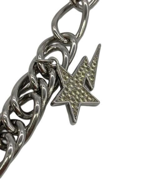 A BATHING APE（アベイシングエイプ）A BATHING APE (アベイシングエイプ) MULTI LOGO NECKLACE シルバーの古着・服飾アイテム
