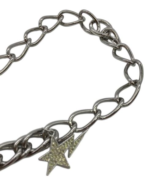 A BATHING APE（アベイシングエイプ）A BATHING APE (アベイシングエイプ) MULTI LOGO NECKLACE シルバーの古着・服飾アイテム
