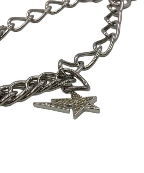 A BATHING APE（アベイシングエイプ）A BATHING APE (アベイシングエイプ) MULTI LOGO NECKLACE シルバーの古着・服飾アイテム