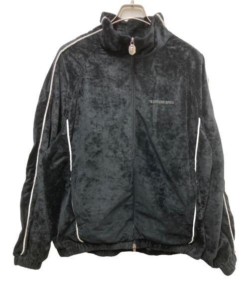 A BATHING APE（アベイシングエイプ）A BATHING APE (アベイシングエイプ) LOGO VELVET RELAXED FIT TRACK JACKET ブラック サイズ:Lの古着・服飾アイテム