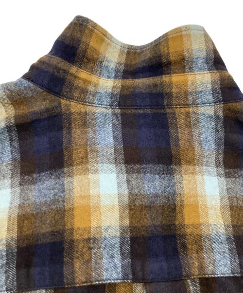 A BATHING APE（アベイシングエイプ）A BATHING APE (アベイシングエイプ) コットンフランネルシャツ ブルー×ブラウン サイズ:XLの古着・服飾アイテム