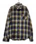 A BATHING APE（アベイシングエイプ）の古着「コットンフランネルシャツ」｜ブルー×ブラウン