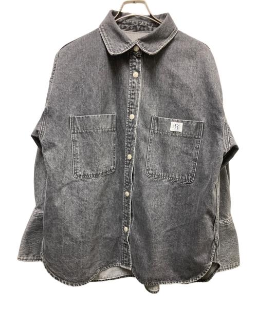 Sea Room lynn（シールームリン）Sea Room lynn (シールームリン) Wideカフスdenim シャツジャケット ブラック サイズ:FREEの古着・服飾アイテム
