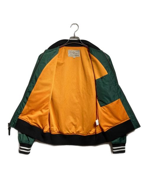 AVIREX（アヴィレックス）AVIREX (アヴィレックス) ナイロンスタジャン/Nylon jacket グリーン×ブラック サイズ:Lの古着・服飾アイテム