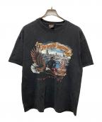 HARLEY-DAVIDSONハーレーダビッドソン）の古着「MILWAUKEE プリントTシャツ」｜ブラック
