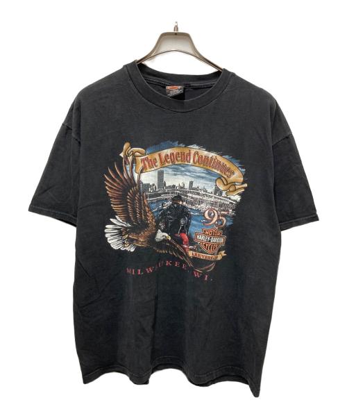 HARLEY-DAVIDSON（ハーレーダビッドソン）HARLEY-DAVIDSON (ハーレーダビッドソン) MILWAUKEE プリントTシャツ ブラック サイズ:XLの古着・服飾アイテム