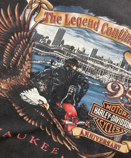 HARLEY-DAVIDSON（ハーレーダビッドソン）HARLEY-DAVIDSON (ハーレーダビッドソン) MILWAUKEE プリントTシャツ ブラック サイズ:XLの古着・服飾アイテム