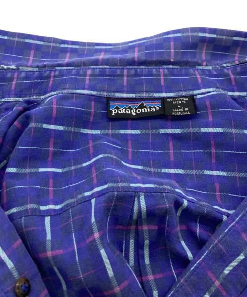 Patagonia（パタゴニア）Patagonia (パタゴニア) 90s コットンチェックシャツ ブルー サイズ:SIZE Lの古着・服飾アイテム