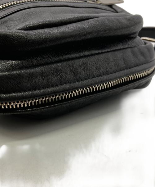Saint Laurent Paris（サンローランパリ）Saint Laurent Paris (サンローランパリ) レザーショルダーバッグ ブラックの古着・服飾アイテム