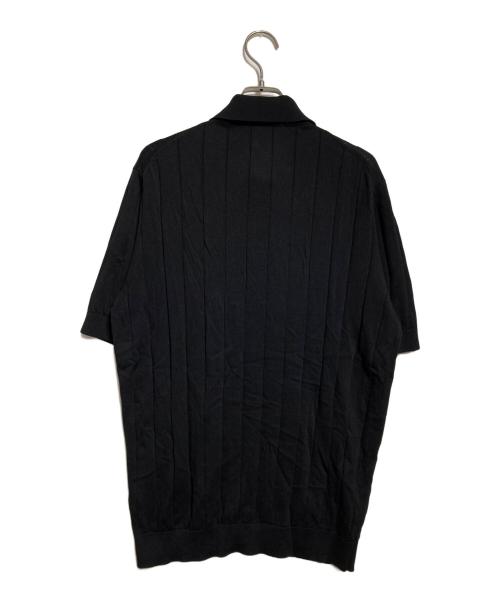 FILIPPO DE LAURENTIIS（フィリッポ・デ・ローレンティス）FILIPPO DE LAURENTIIS (フィリッポ・デ・ローレンティス) コットンニットポロシャツ ブラック サイズ:50の古着・服飾アイテム