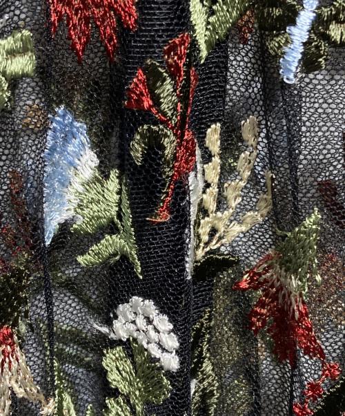 LOKITHO（ロキト）LOKITHO (ロキト) Flower Embroidery Dress/フラワー 刺繍ドレス ブラック サイズ:2の古着・服飾アイテム