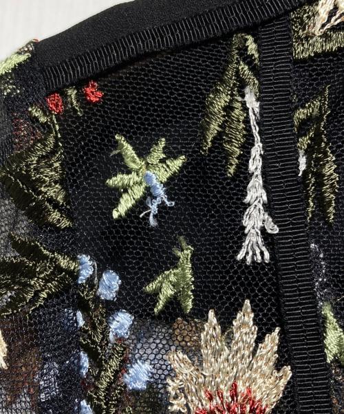 LOKITHO（ロキト）LOKITHO (ロキト) Flower Embroidery Dress/フラワー 刺繍ドレス ブラック サイズ:2の古着・服飾アイテム