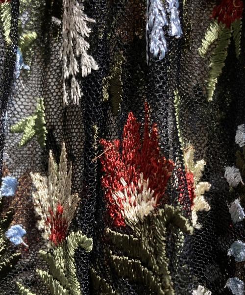 LOKITHO（ロキト）LOKITHO (ロキト) Flower Embroidery Dress/フラワー 刺繍ドレス ブラック サイズ:2の古着・服飾アイテム