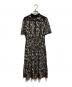 LOKITHO（ロキト）の古着「Flower Embroidery Dress/フラワー 刺繍ドレス」｜ブラック