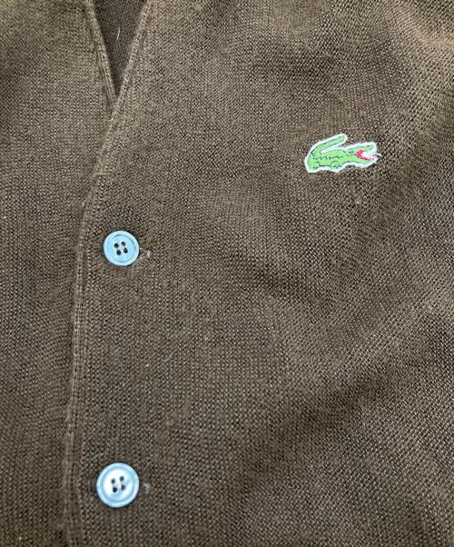 IZOD LACOSTE（アイゾッド ラコステ）IZOD LACOSTE (アイゾッド ラコステ) 70s アクリルカーディガン ブラウン サイズ:XLの古着・服飾アイテム