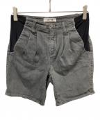 HELMUT LANGヘルムートラング）の古着「2タックショートデニムパンツ」｜グレー×ブラック