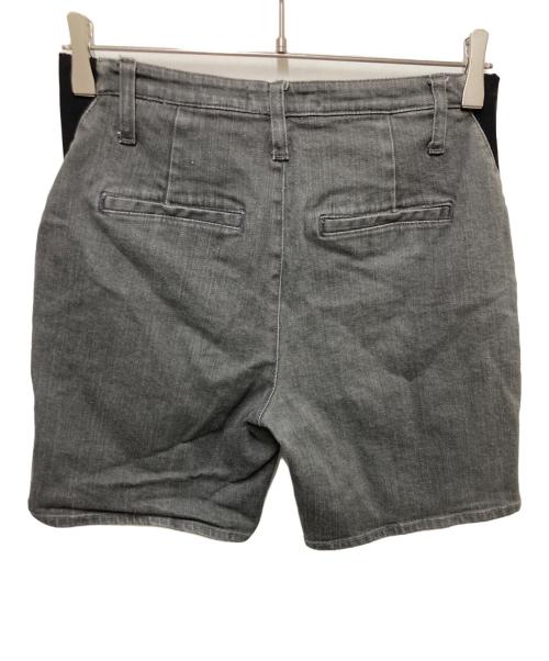 HELMUT LANG（ヘルムートラング）HELMUT LANG (ヘルムートラング) 2タックショートデニムパンツ グレー×ブラック サイズ:25の古着・服飾アイテム