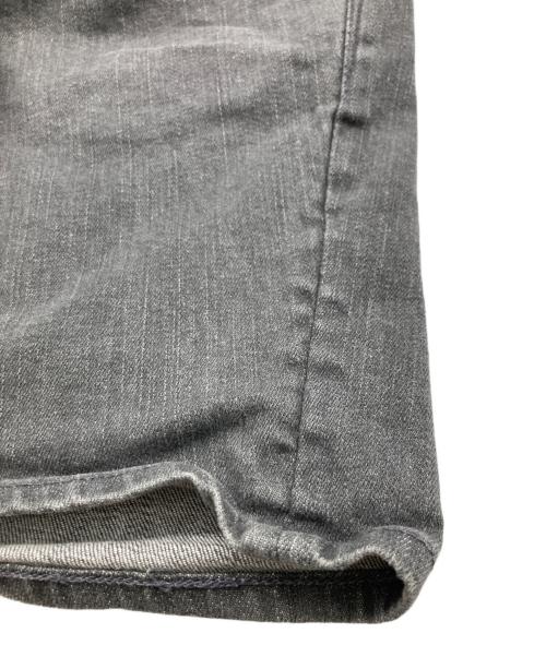 HELMUT LANG（ヘルムートラング）HELMUT LANG (ヘルムートラング) 2タックショートデニムパンツ グレー×ブラック サイズ:25の古着・服飾アイテム
