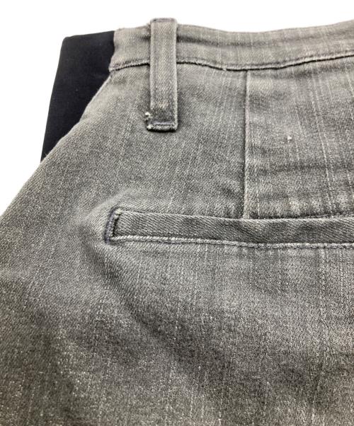 HELMUT LANG（ヘルムートラング）HELMUT LANG (ヘルムートラング) 2タックショートデニムパンツ グレー×ブラック サイズ:25の古着・服飾アイテム