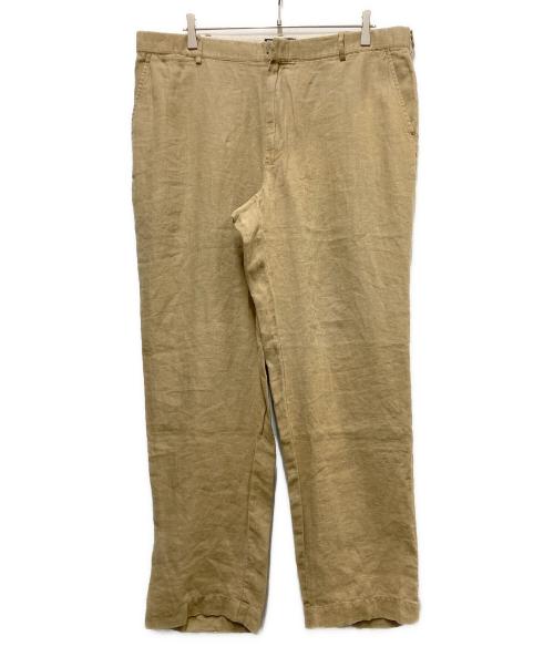 POLO RALPH LAUREN（ポロ・ラルフローレン）POLO RALPH LAUREN (ポロ・ラルフローレン) リネンストレートパンツ ベージュ サイズ:SIZE 38の古着・服飾アイテム