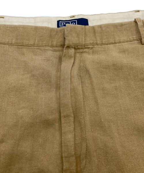 POLO RALPH LAUREN（ポロ・ラルフローレン）POLO RALPH LAUREN (ポロ・ラルフローレン) リネンストレートパンツ ベージュ サイズ:SIZE 38の古着・服飾アイテム