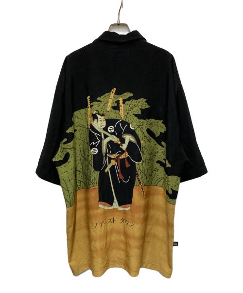 FIRST DOWN（ファーストダウン）FIRST DOWN (ファーストダウン) 90s 浮世絵大判プリントシャツ ブラック サイズ:XLの古着・服飾アイテム