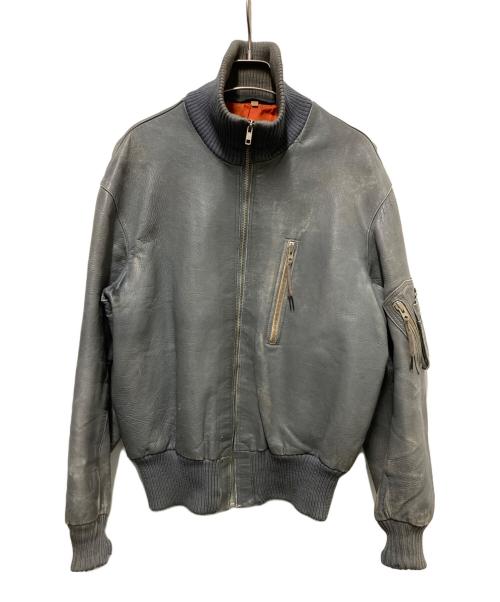 ドイツ軍（ドイツグン）ドイツ軍 (ドイツグン) BLWレザーフライトジャケット グレー サイズ:9の古着・服飾アイテム