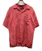 POLO RALPH LAURENポロ・ラルフローレン）の古着「90s CALDWELL リネンシルクループカラーシャツ」｜ピンク