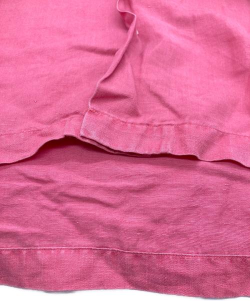 POLO RALPH LAUREN（ポロ・ラルフローレン）POLO RALPH LAUREN (ポロ・ラルフローレン) 90s CALDWELL リネンシルクループカラーシャツ ピンク サイズ:Mの古着・服飾アイテム