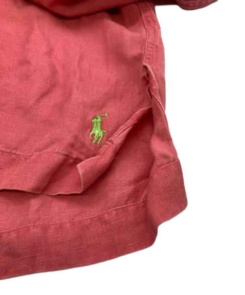 POLO RALPH LAUREN（ポロ・ラルフローレン）POLO RALPH LAUREN (ポロ・ラルフローレン) 90s CALDWELL リネンシルクループカラーシャツ ピンク サイズ:Mの古着・服飾アイテム