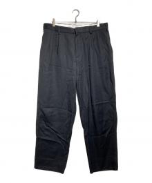 everyone（エブリワン）の古着「two tuck wide twill trouser/2タック・ワイド・ツイル・トラウザーズ」｜ブラック