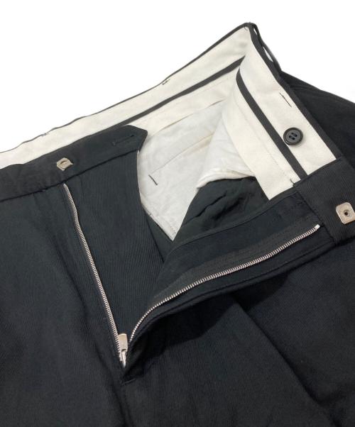 everyone（エブリワン）everyone (エブリワン) two tuck wide twill trouser/2タック・ワイド・ツイル・トラウザーズ ブラック サイズ:XLの古着・服飾アイテム
