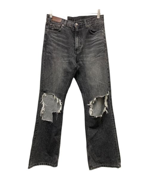 ANDERSON BELL（アンダースンベル）Anderson Bell (アンダースンベル) DESTROYED BOOTS CUT WIDE PANTS ブラック サイズ:Sの古着・服飾アイテム