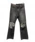 Anderson Bell（アンダースンベル）の古着「DESTROYED BOOTS CUT WIDE PANTS」｜ブラック