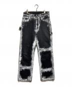 YUKI HASHIMOTOユウキハシモト）の古着「CHARCOAL PAINT PAINTER PANTS/ちゃるコールペイントペインターパンツ」｜ブラック