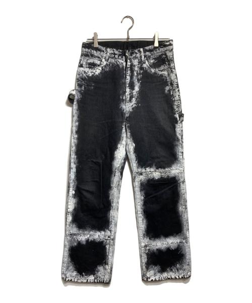 YUKI HASHIMOTO（ユウキハシモト）YUKI HASHIMOTO (ユウキハシモト) CHARCOAL PAINT PAINTER PANTS/ちゃるコールペイントペインターパンツ ブラック サイズ:4の古着・服飾アイテム