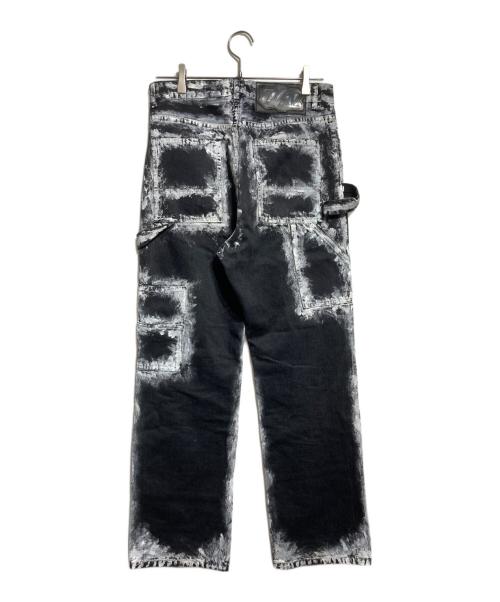 YUKI HASHIMOTO（ユウキハシモト）YUKI HASHIMOTO (ユウキハシモト) CHARCOAL PAINT PAINTER PANTS/ちゃるコールペイントペインターパンツ ブラック サイズ:4の古着・服飾アイテム