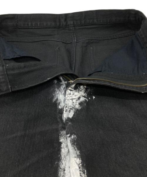 YUKI HASHIMOTO（ユウキハシモト）YUKI HASHIMOTO (ユウキハシモト) CHARCOAL PAINT PAINTER PANTS/ちゃるコールペイントペインターパンツ ブラック サイズ:4の古着・服飾アイテム