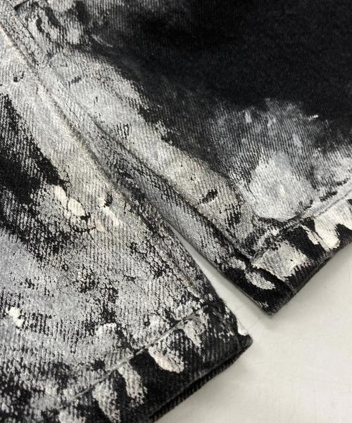 YUKI HASHIMOTO（ユウキハシモト）YUKI HASHIMOTO (ユウキハシモト) CHARCOAL PAINT PAINTER PANTS/ちゃるコールペイントペインターパンツ ブラック サイズ:4の古着・服飾アイテム