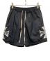MAYO（メイヨー）の古着「IRON CROSS EMBROIDERY 2WAY NYLON SHORTS」｜ブラック