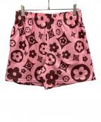 Bravest Studiosブレイベストスタジオ）の古着「FLOWER SHORTS」｜ピンク×ブラウン