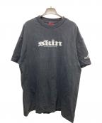 SKIN industriesスキンインダストリーズ）の古着「90s ロゴプリントTシャツ」｜ブラック